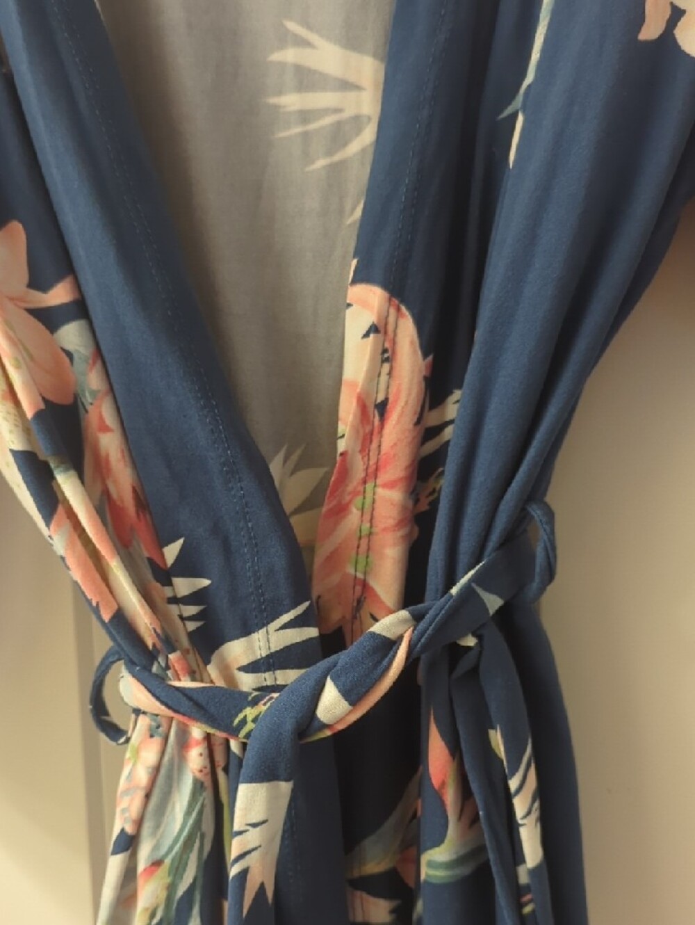 Floral Navy Robe - Picture 3 of 3